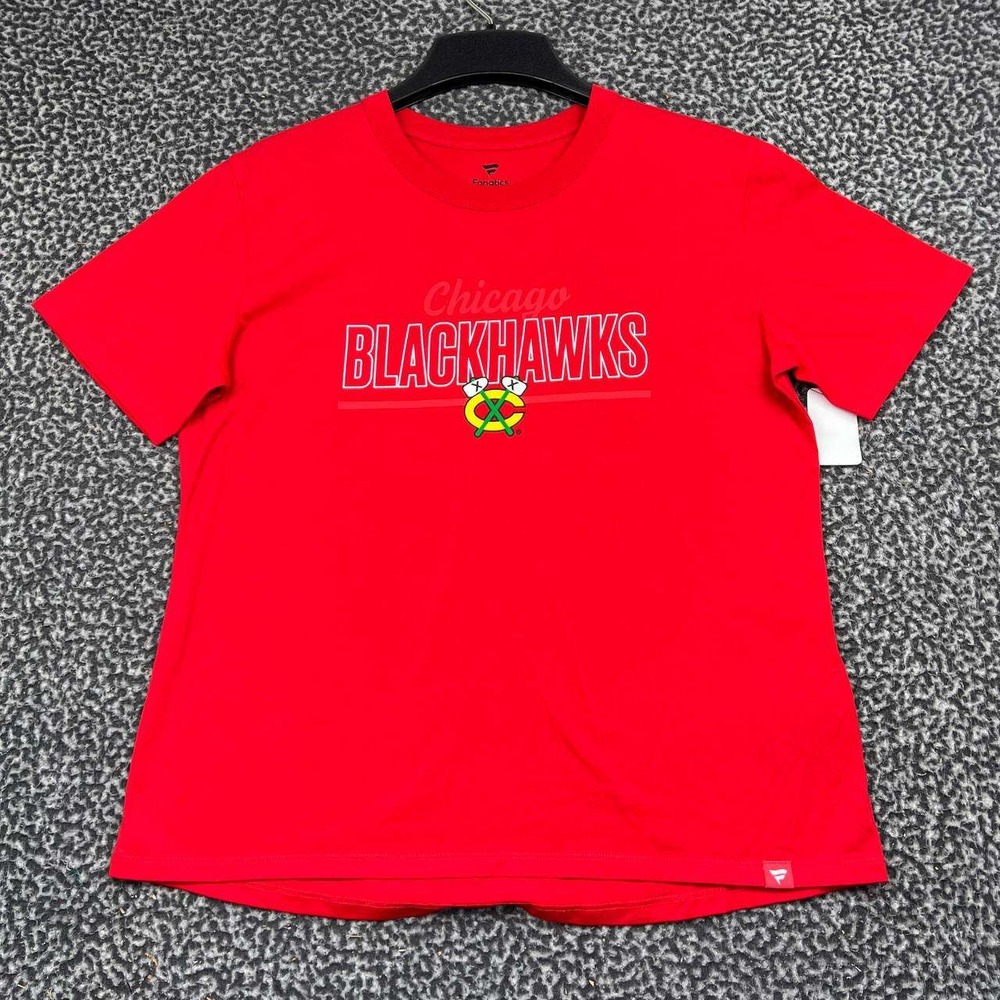 Chicago Blackhawks NHL Shirt Women Medium Fanatics Short Sleeve Cotton New M